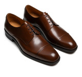 Sapato Social Derby Cap-toe Boyd Whisky